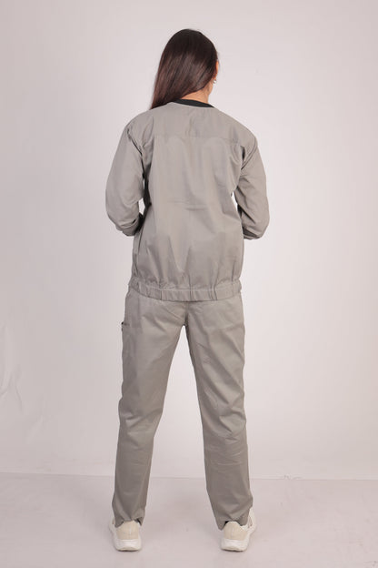 Cotton Stretchable Women Scrub Jacket and Pant Set