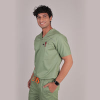 Men Theriaca Green V Neck Sretch scrubs
