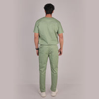 Men Theriaca Green V Neck Sretch scrubs