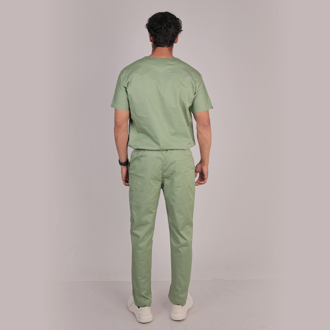 Men Theriaca Green V Neck Sretch scrubs