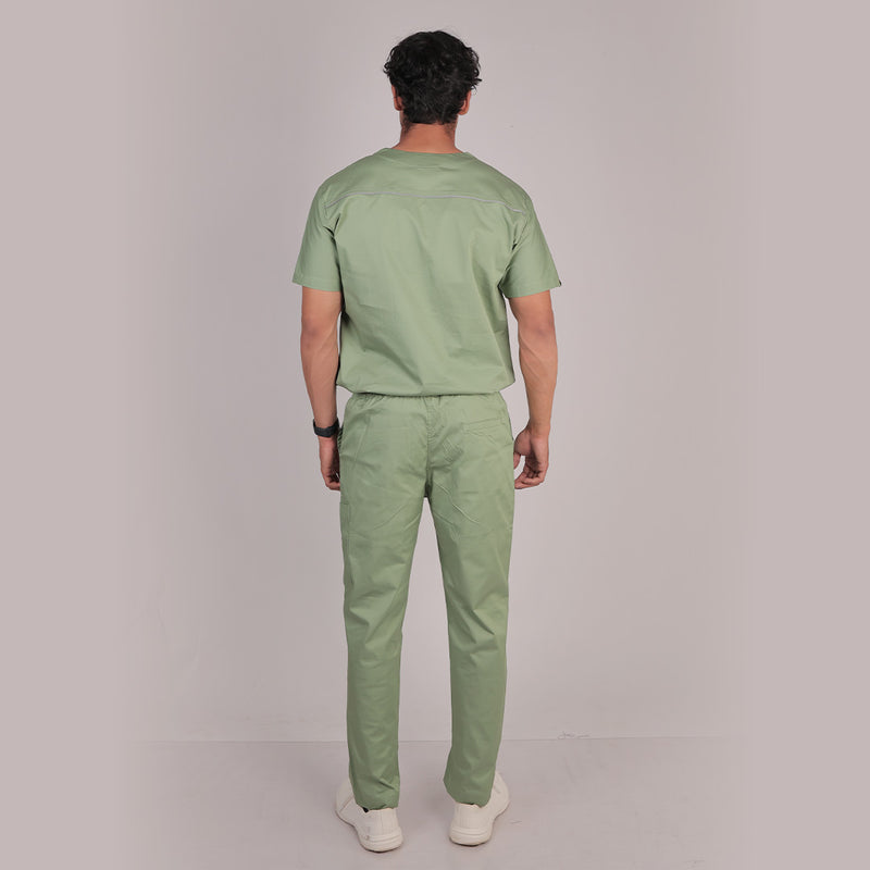 Men Theriaca Green V Neck Sretch scrubs