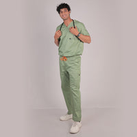 Men Theriaca Green V Neck Sretch scrubs