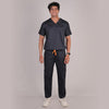 Men Schorl Black V neck Scrubs