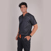 Men Schorl Black V neck Scrubs