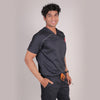 Men Schorl Black V neck Scrubs