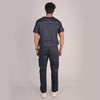 Men Schorl Black V neck Scrubs