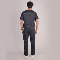 Men Schorl Black V neck Scrubs