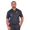 Navy blue chinese collar doctor scrubs for hospital wear