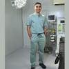 Classy mint cotton stretchable scrubs for doctors