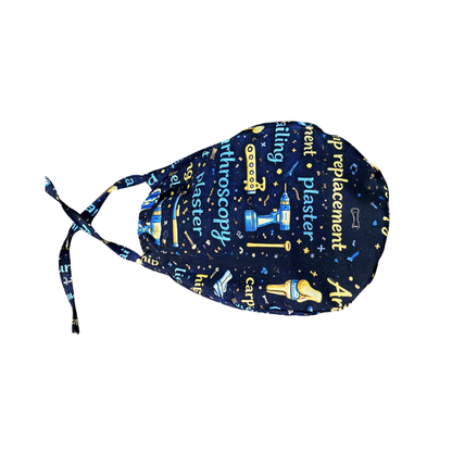 Breathable orthopaedic OT scrub cap with arthroscopy print