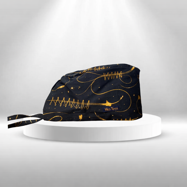 Suture Print Surgical Scrub Cap for Doctors & Surgeons
