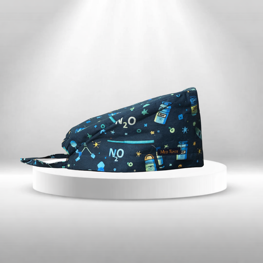 anaesthesiology printed scrub cap for OT in hospital uniform