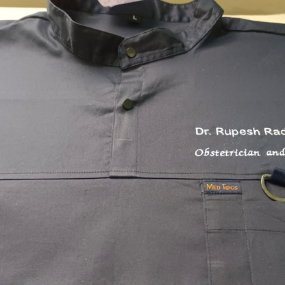Men Highneck cotton stretchable scrub tops