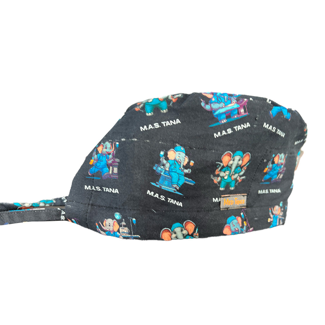 MASTANA medico black: Unisex Scrub Cap