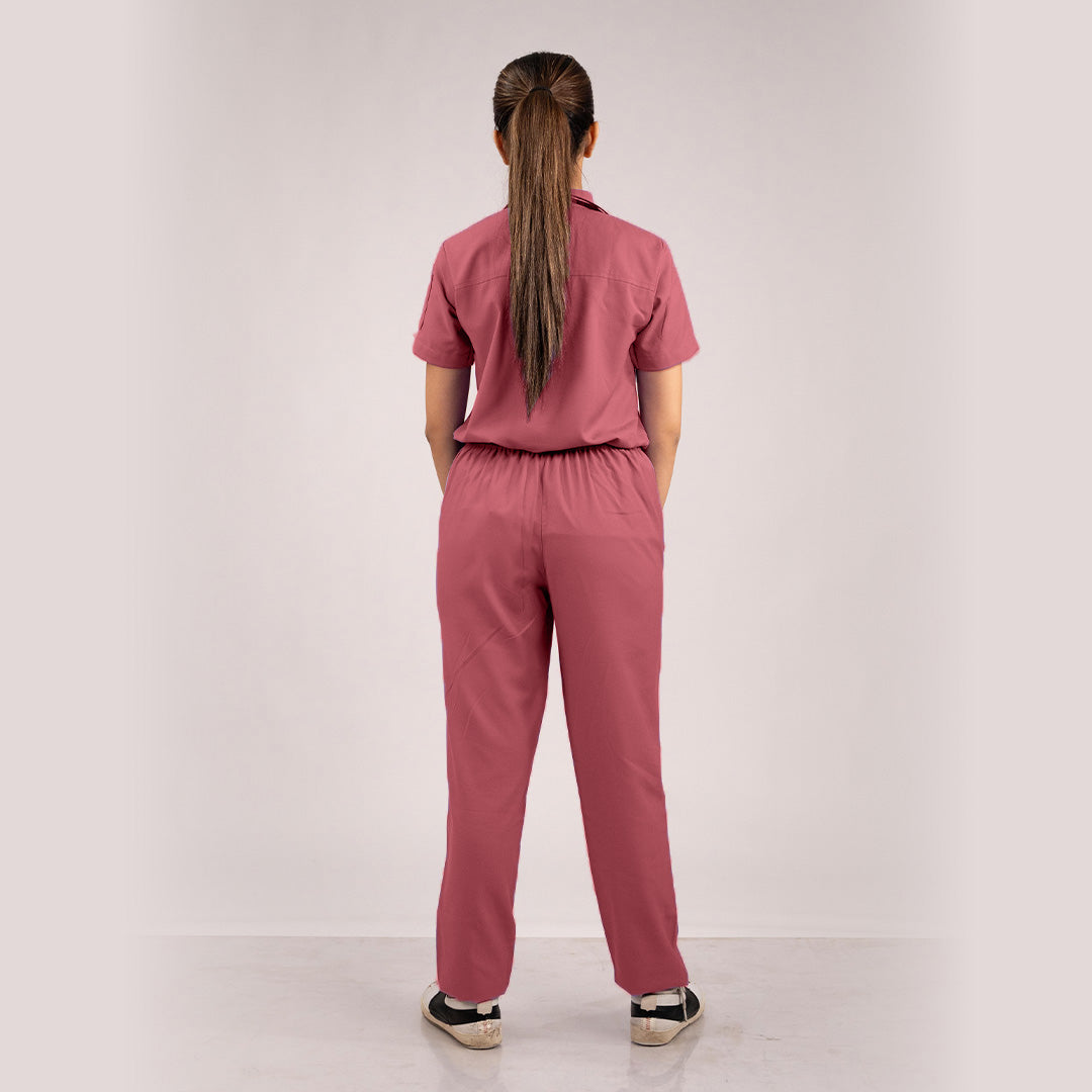high neck medical scrubs women