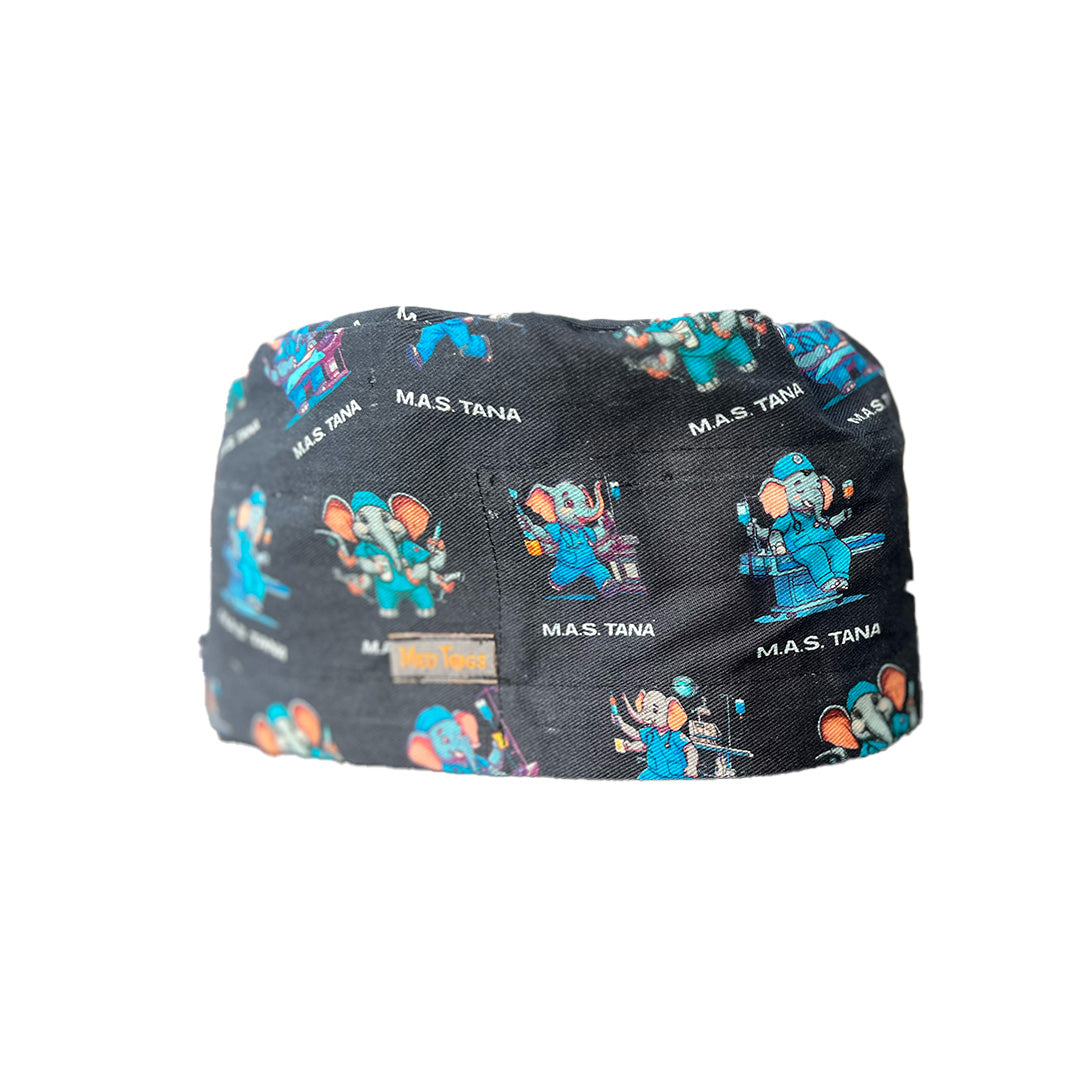 MASTANA medico black: Unisex Scrub Cap