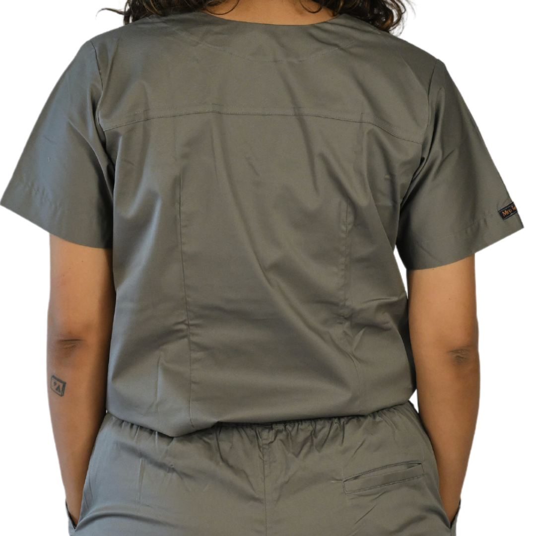 Quicksilver Grey V neck Women scrubs