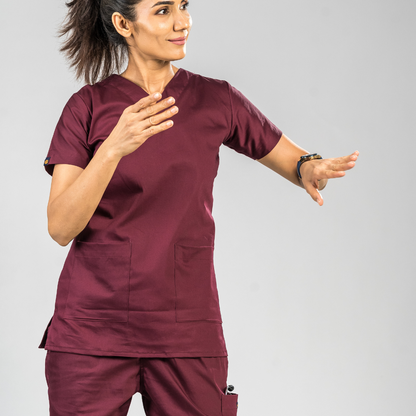Amethyst V neck Womens Scrubs