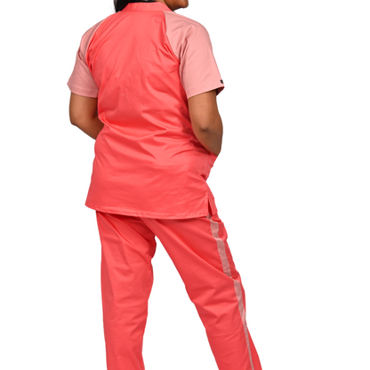 Rose dual colour Scrub Set (Top + Pant)