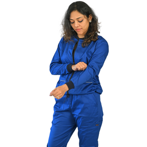 Cotton Stretchable Women Scrub Jacket and Pant Set