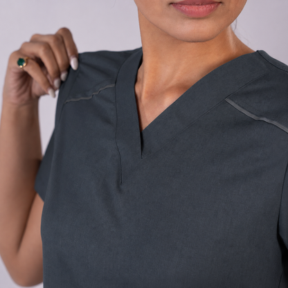 Pro-fit Grey Vneck Women scrubs
