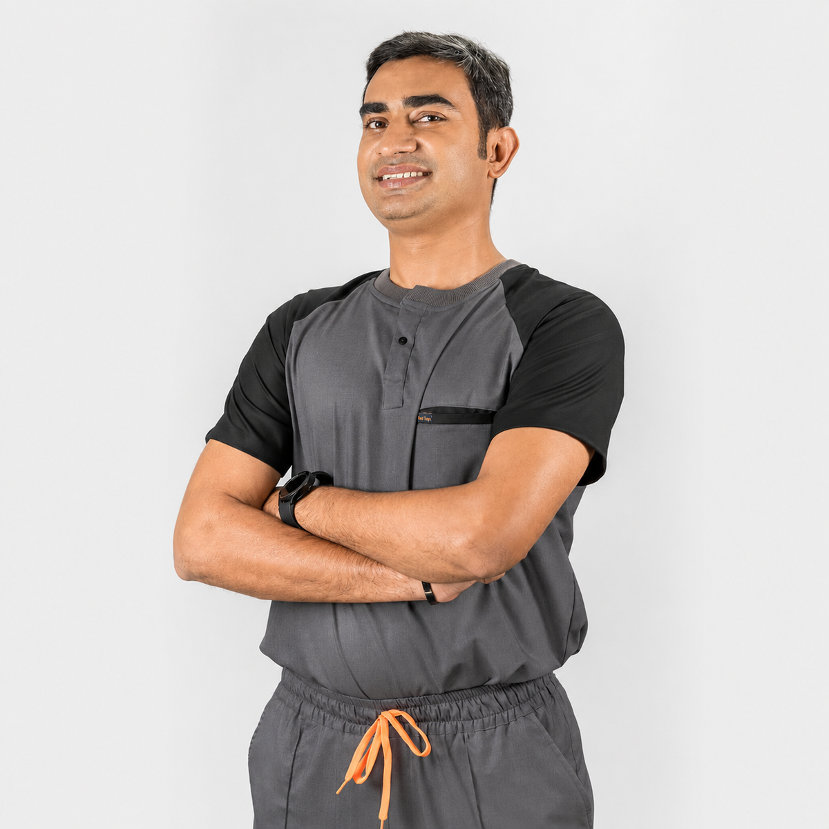 Pro-fit Grey Black Dual scrubs