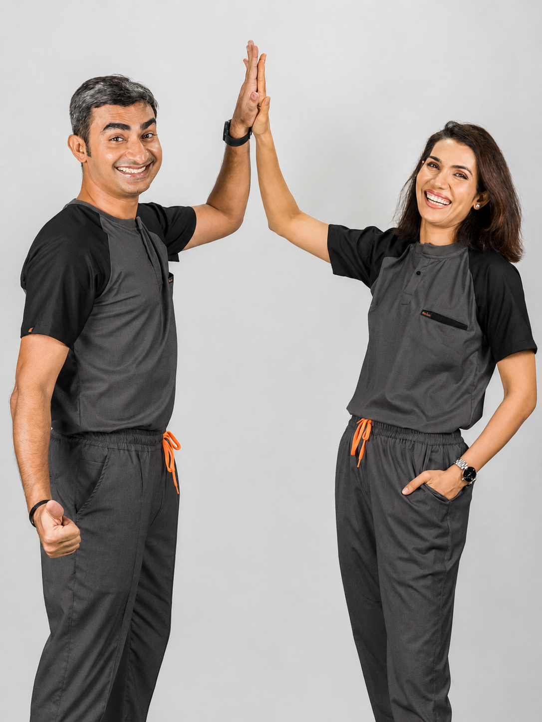Pro-fit Grey Black Dual scrubs