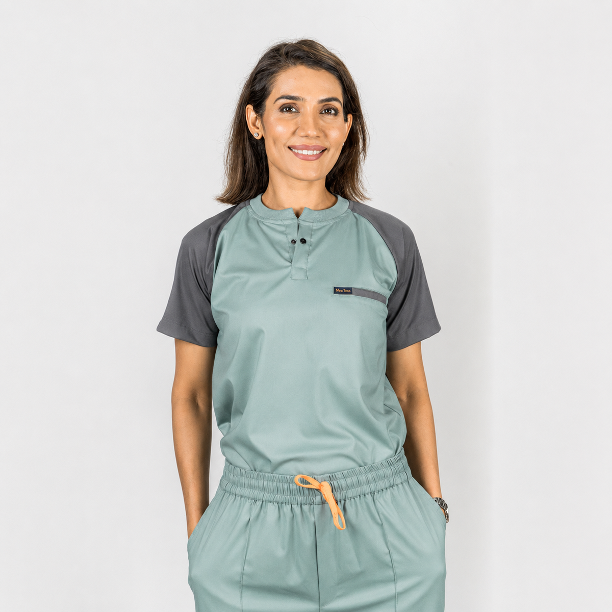 Pro-fit Mint Grey Dual women scrubs
