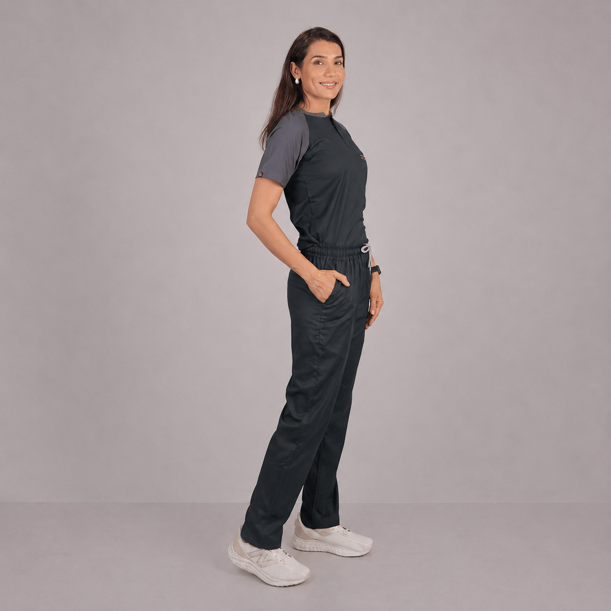 Pro-fit Green Grey Dual women scrubs