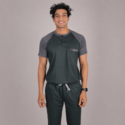 Pro-fit Green Grey Dual Scrubs