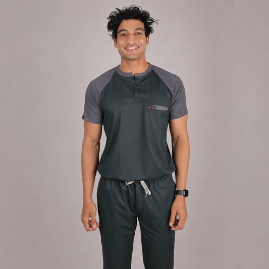 Pro-fit Green Grey Dual Scrubs
