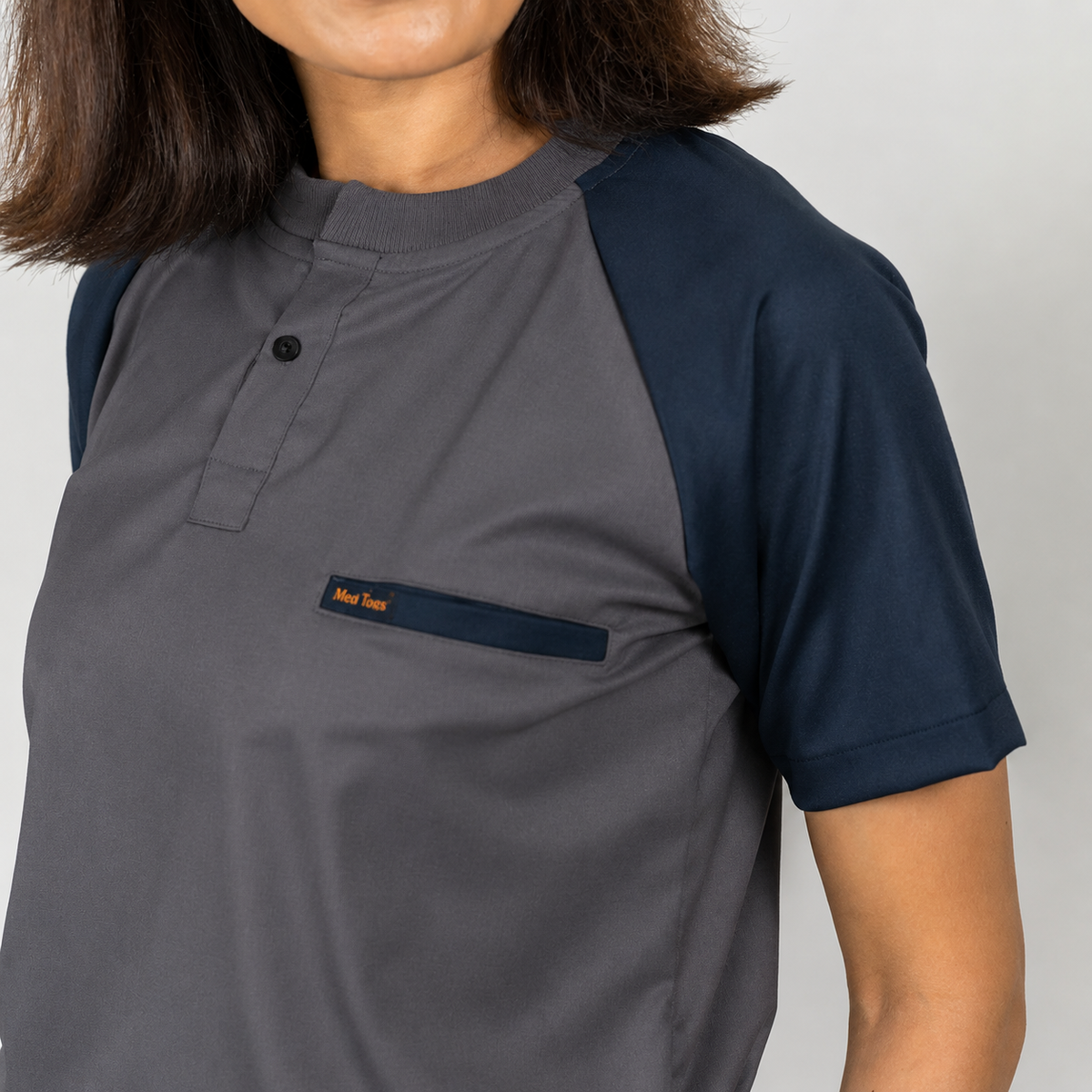 Pro-fit Grey Blue Dual women scrubs