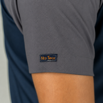Pro-fit Grey Blue Dual Scrubs