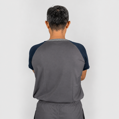 Pro-fit Grey Blue Dual Scrubs
