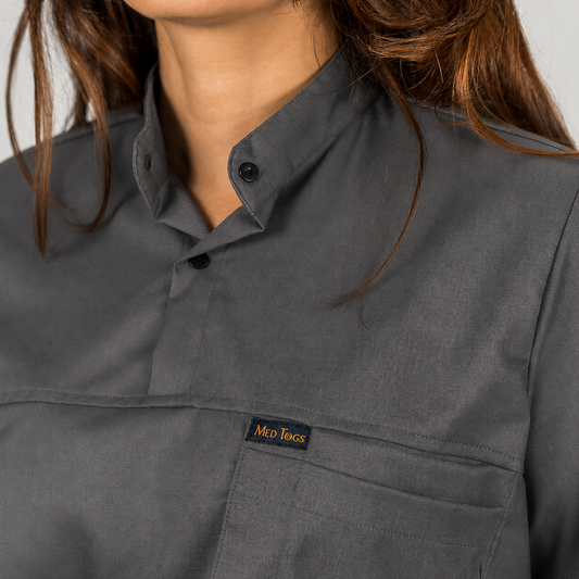 Pro-fit High neck grey Women scrubs