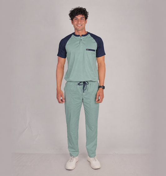 Pro-fit Mint Navy Dual Scrubs