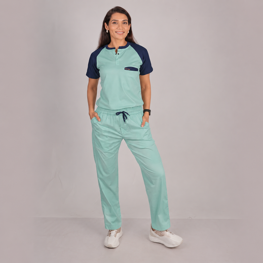 Pro-fit Mint Navy Dual Women's Scrubs