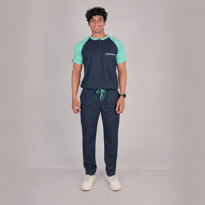 Pro-fit Navy Mint Dual Scrubs