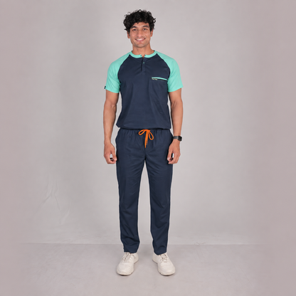 Pro-fit Navy Mint Dual Scrubs
