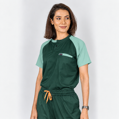 Pro-fit Green Mint Dual Women's Scrubs