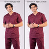 Pro-fit Maroon Vneck Men scrubs