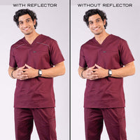 Pro-fit Maroon Vneck Men scrubs