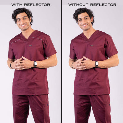 Pro-fit Maroon Vneck Men scrubs