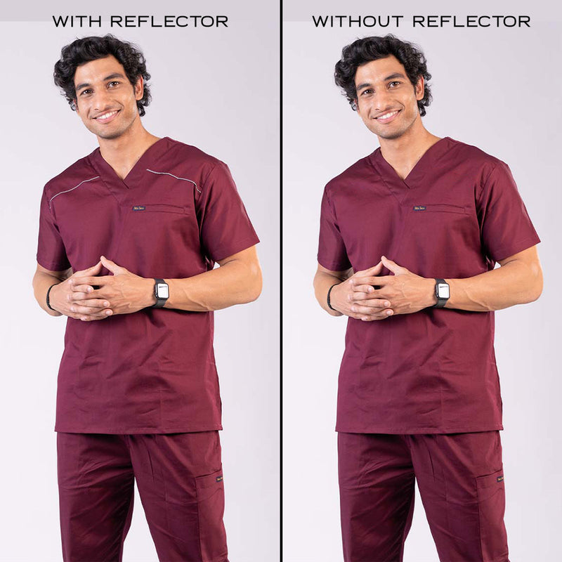 Pro-fit Maroon Vneck Men scrubs