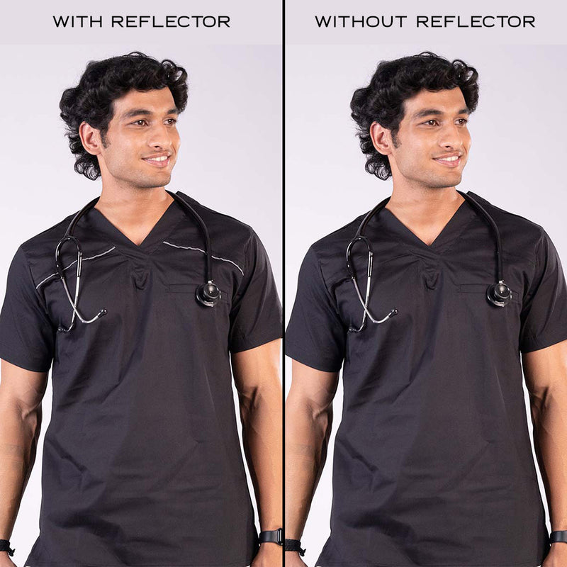 Pro-fit Black Vneck Men scrubs