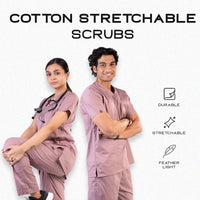 Salmon Pink V neck Women scrubs