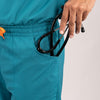 Teal blue Everyday Scrubs – Men V-Neck