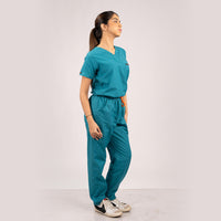 Teal blue Everyday Scrubs – Women V-Neck