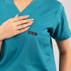 Teal blue Everyday Scrubs – Women V-Neck