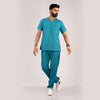 Teal blue Everyday Scrubs – Men V-Neck